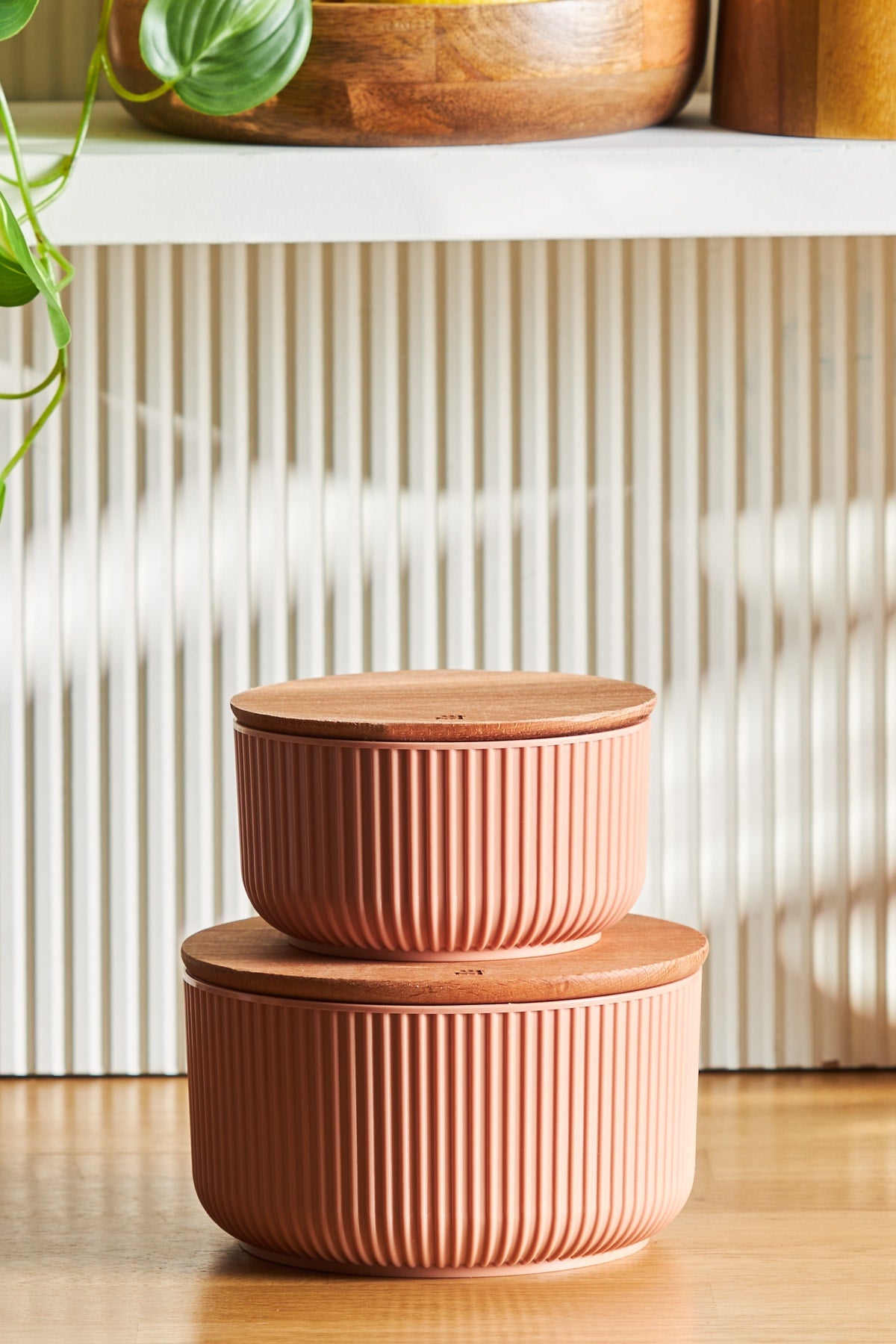 Massimo Set Of 2 Round Jars/Storage Containers Powder