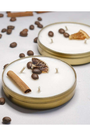 Aromatic Scented Cinnamon Coffee And Orange Tincandle - Swordslife