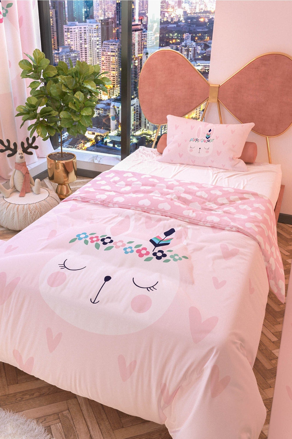 Rabbit Double Sided Kids Duvet Cover Set