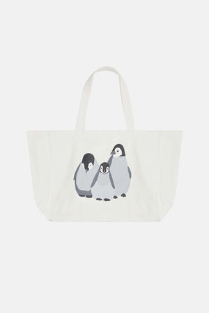 Baby Emperor Penguin Beach Bag - Ecru