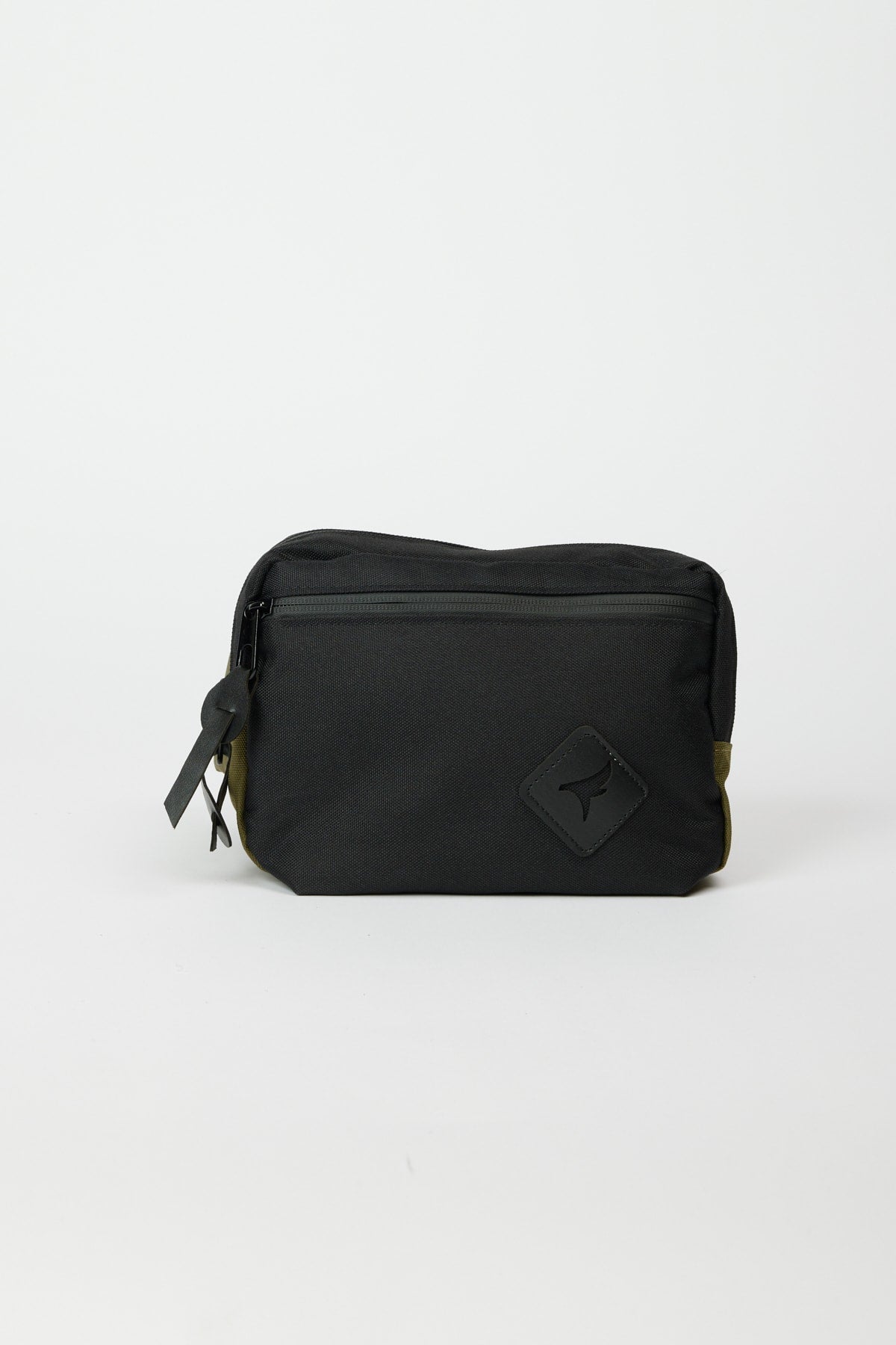 Men'S Black-Khaki Zippered Waist Bag