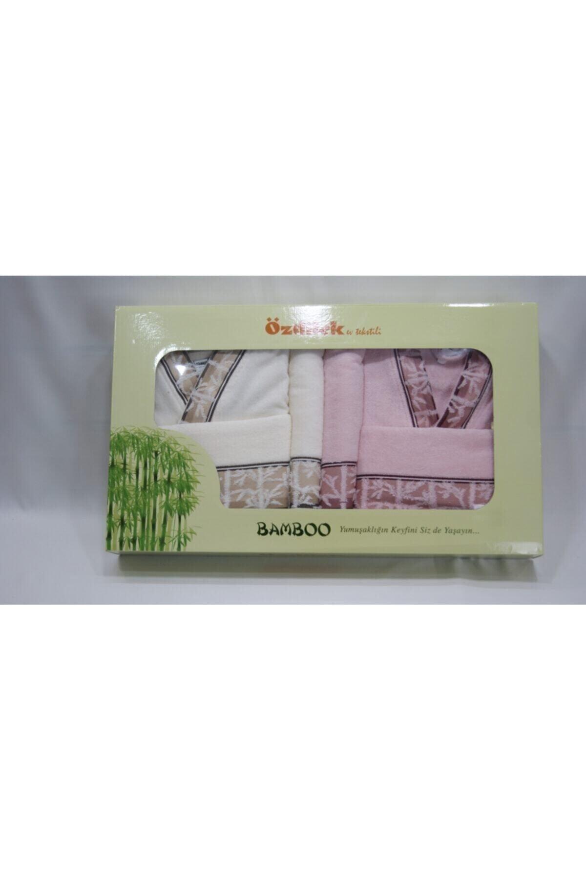 Cream Powder Bamboo Sunset Family Set Bathrobe Set - Swordslife