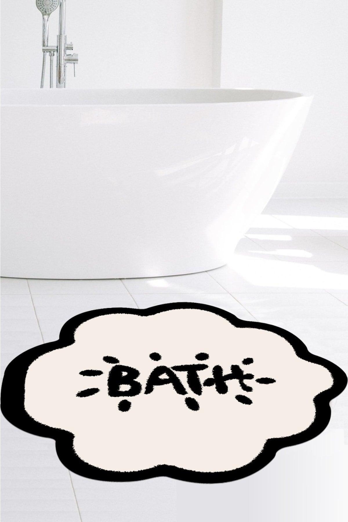 Bath Mat, Bath Written, 80cmx80cm, Round, Non-Slip Floor Carpet - Swordslife