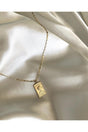 Women's Gold Plated Elizabeth Detailed Plate Necklace - Swordslife