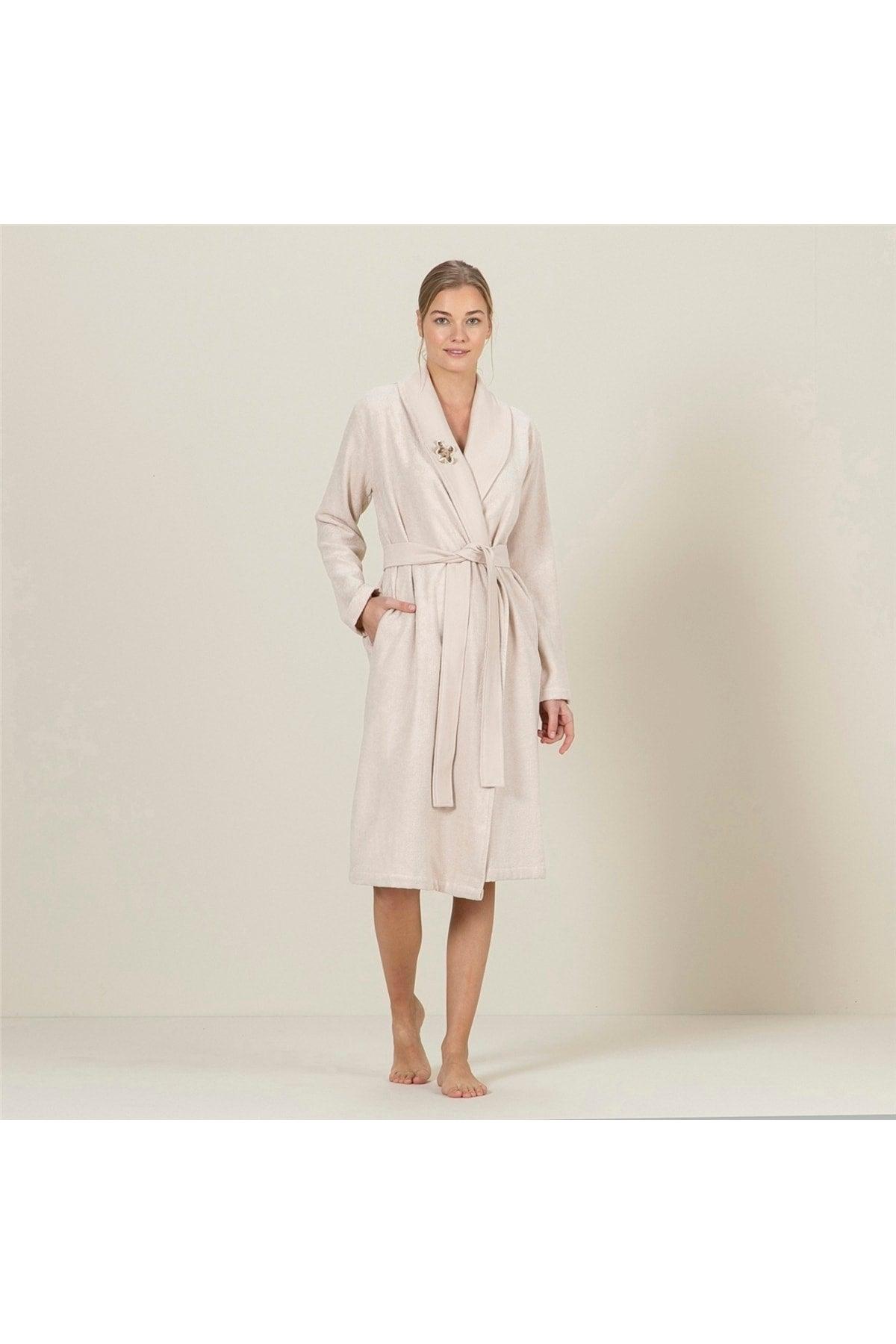 Aline Women's Bathrobe Beige - Swordslife