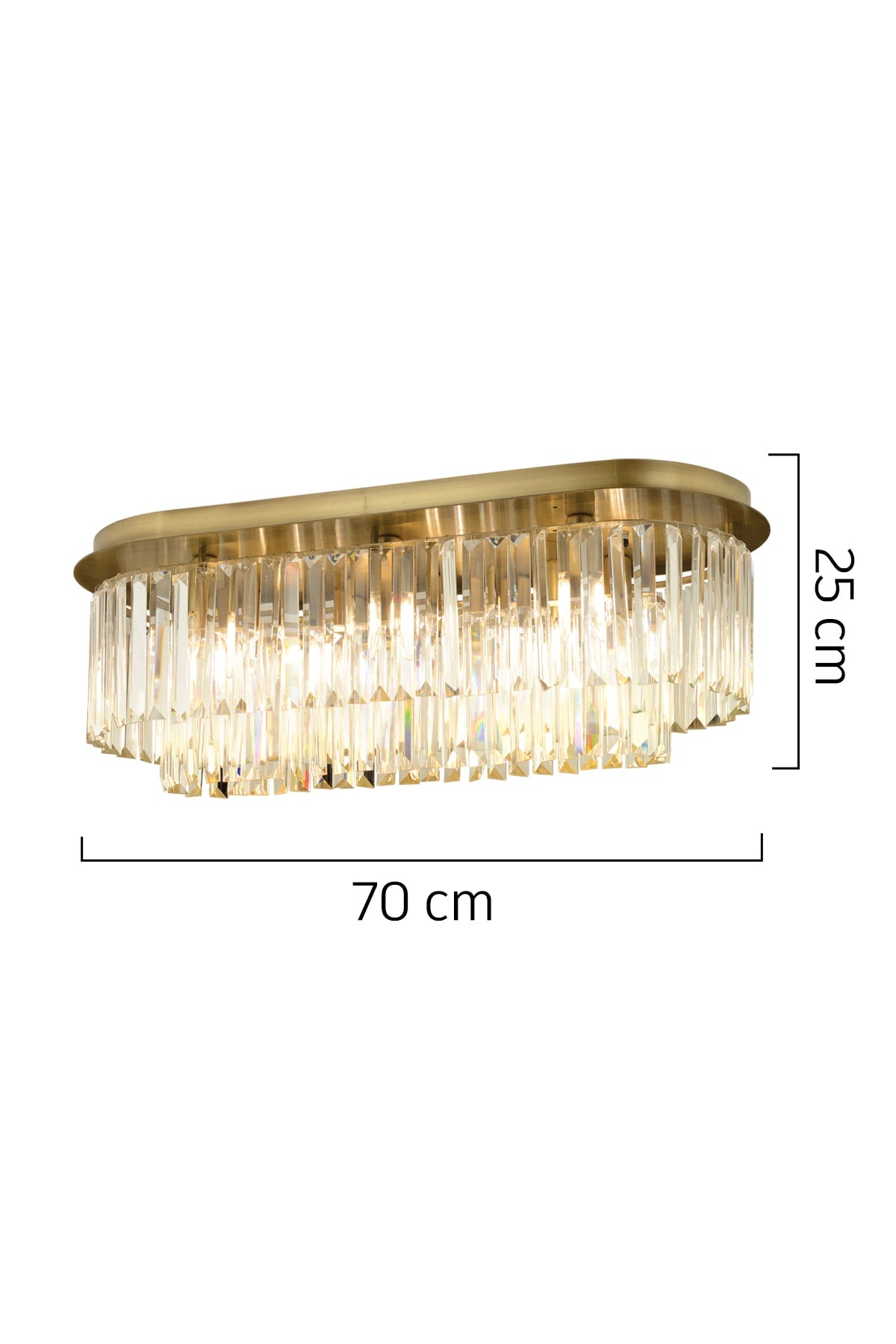 Nilüfer Rectangular Tumbled Crystal Stone Modern Design Dining Table Top Crystal Living Room Chandelier