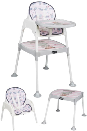 Baby Feeding 3In1 Desk Highchair Pink Elephant