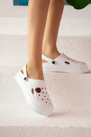 Women White Eva Deniz Beach Cook Doctor Nurse Hospital Confort Comfortable Sandals Slippers