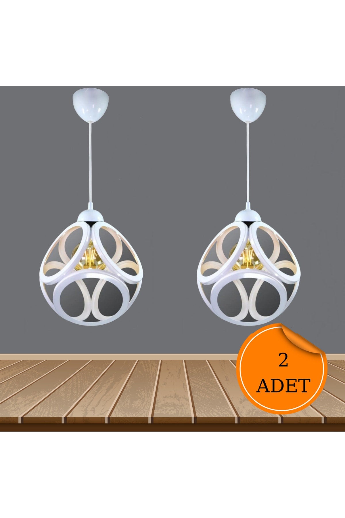 Modern Desgn White Circle Cube Model Pendant Lamp Living Room Kitchen Bathroom Bedroom Children'S Room Chandelier (2 Pieces)