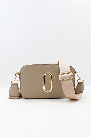 Women'S Two Eyed Pocket Hand Shoulder Bag Mink