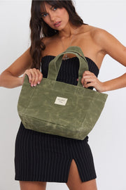 Green Tea Wax Canvas Bag