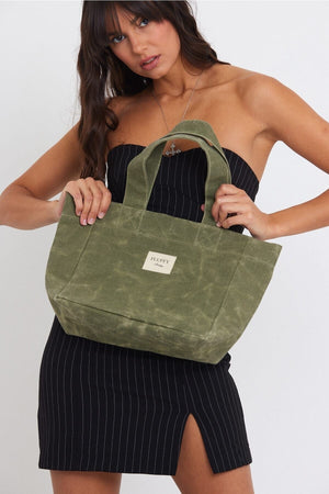 Green Tea Wax Canvas Bag
