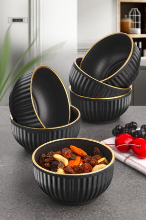 6 Pieces Gilded Snack Bowl (Plastic)