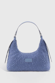 Women'S Faux Fur Blue Baguette Bag 205