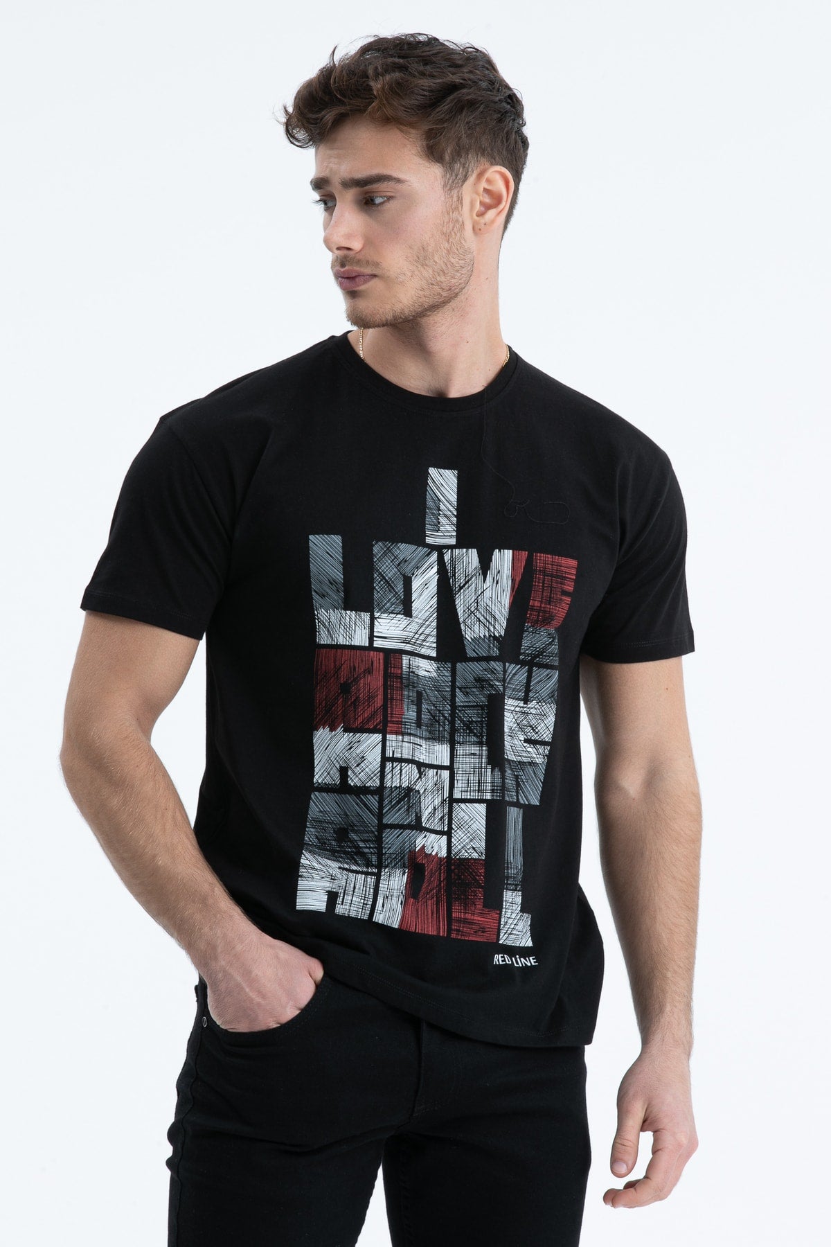 Men'S T-Shirt Regular Fit S-4095 Black