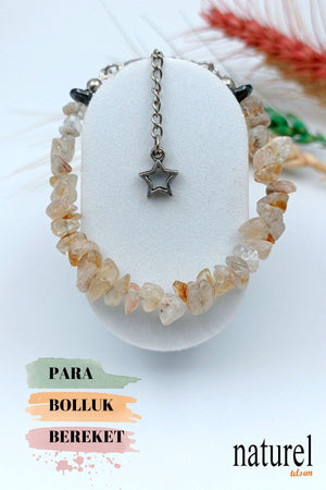 Natural Stone Citrine Broken Natural Stone Women Bracelet Money And Abundance Abundance Natural Healing Stone Citrine - Swordslife