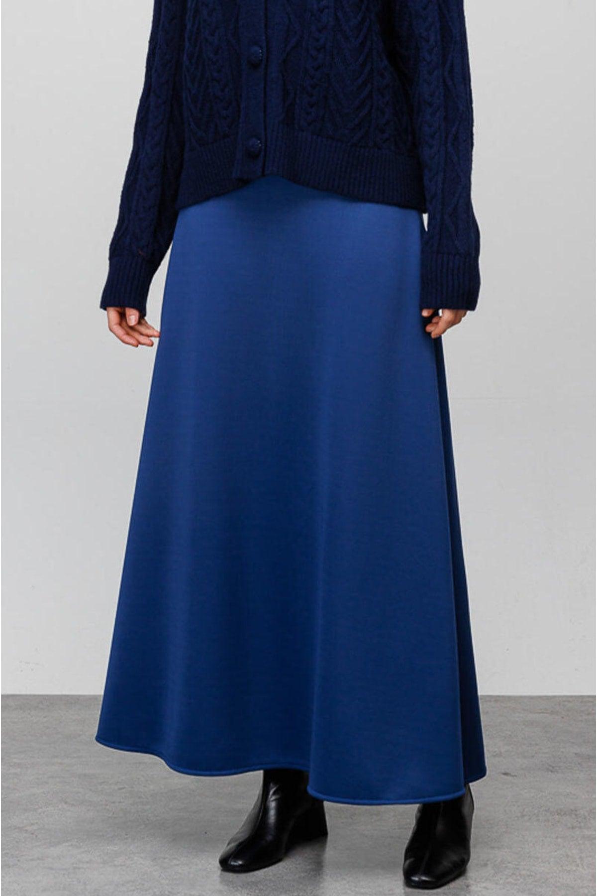 Navy Blue Scuba Skirt - Swordslife