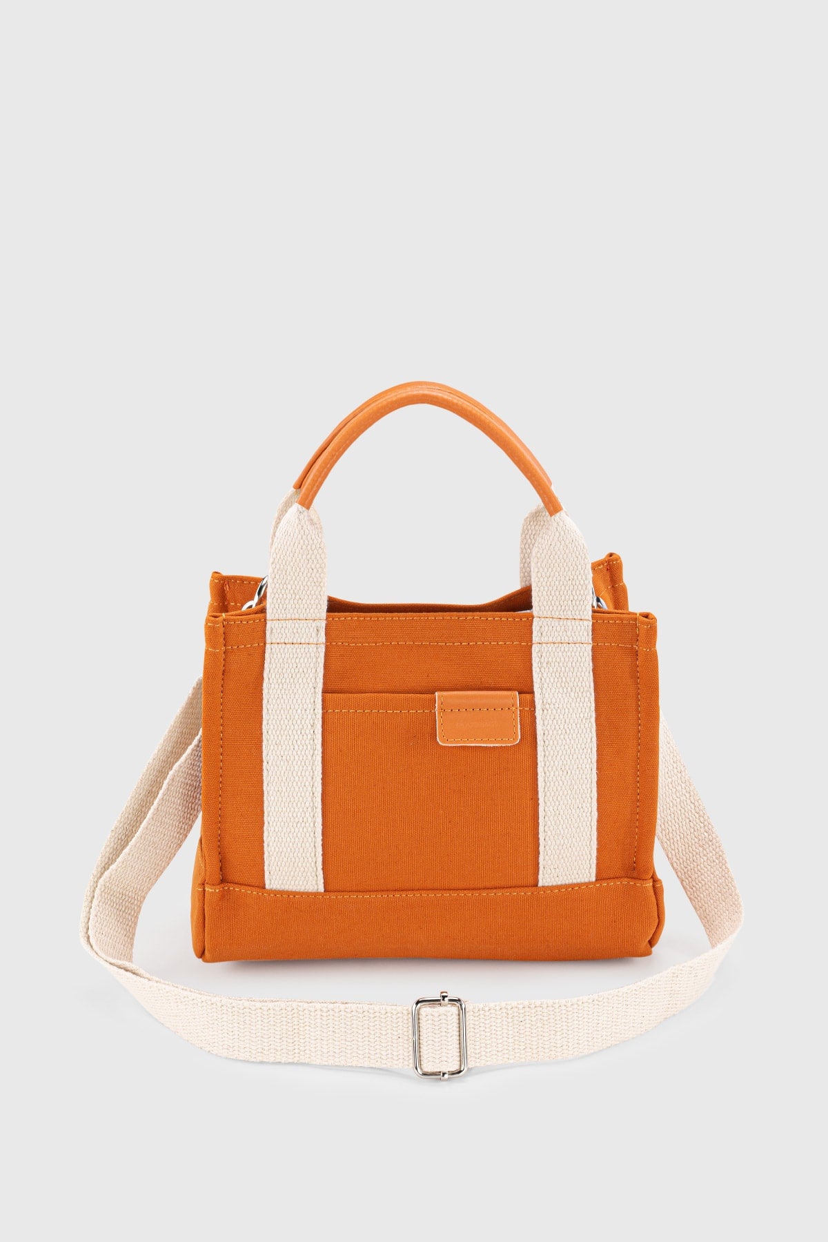 Women'S Orange Canvas Tote Bag 232
