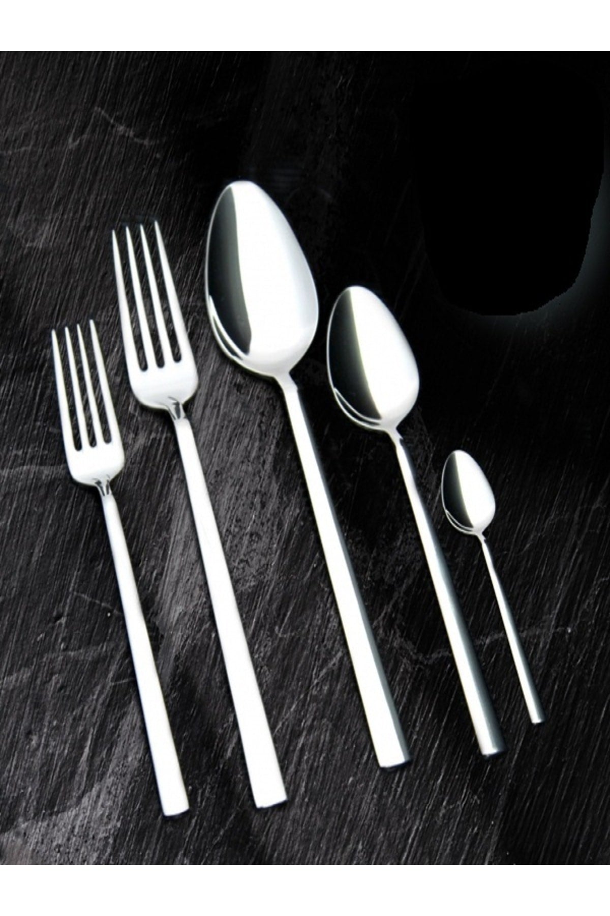30-Piece Natural Cutlery Set For 6 Persons, Straight Model