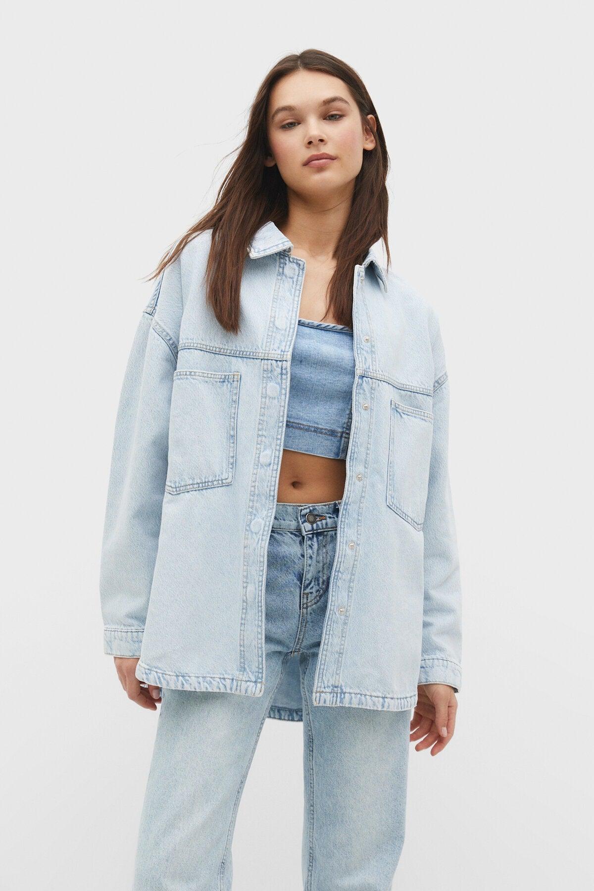 Oversize Denim Slim Jacket - Swordslife