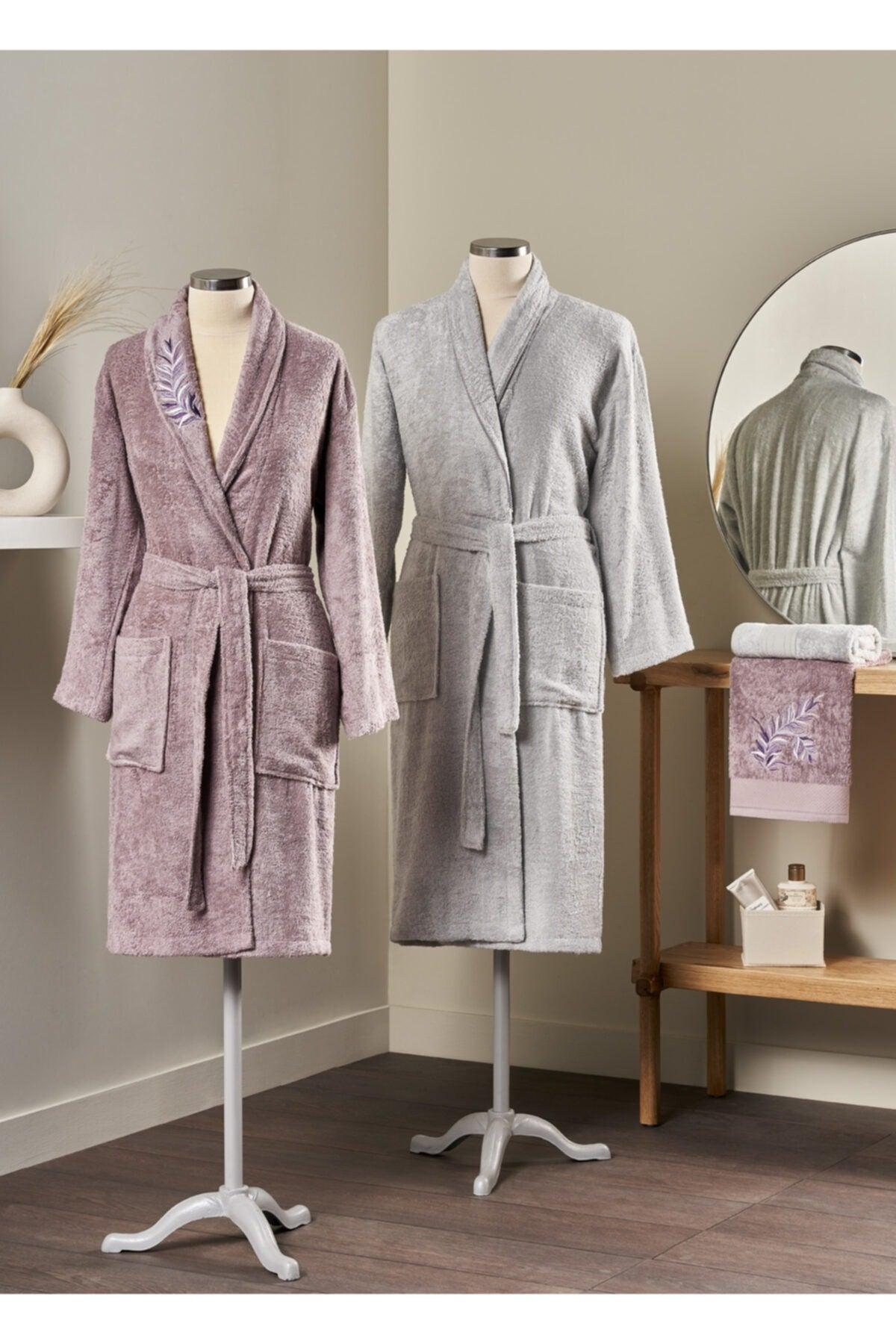 Soft Bamboo Lina Double Bamboo Family Set Plum-gray - Swordslife