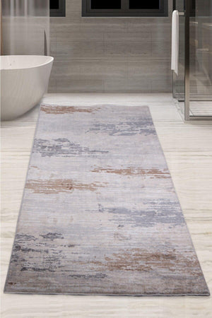 Canvas Gray 80x150 Cm One Piece Bath Mat Non-Slip Base Large Size Bathroom Rug - Swordslife