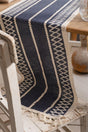 Cotton Lace Navy Blue 35x145 Cm Runner Table Cloth - Swordslife