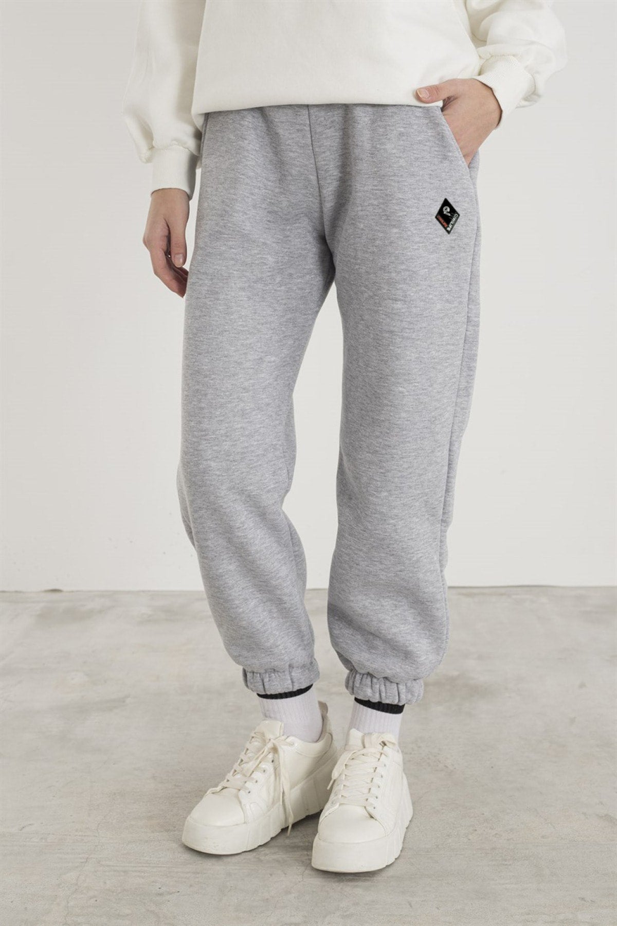 Unisex 2Ip Knitted Fabric Tracksuit Bottom