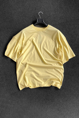 Men'S Yellow 2 Thread Basic Oversize T-Shirt