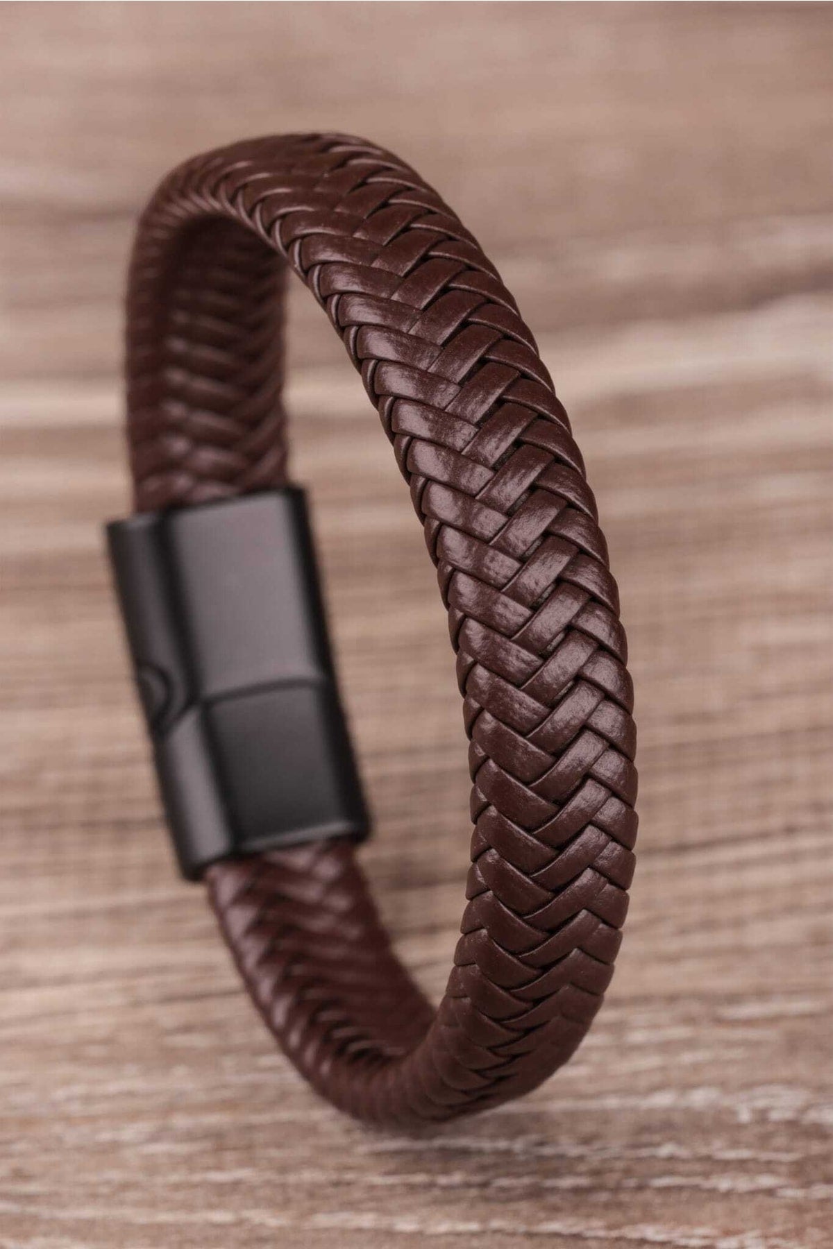 Magnet Vegan Leather Men'S Bracelet