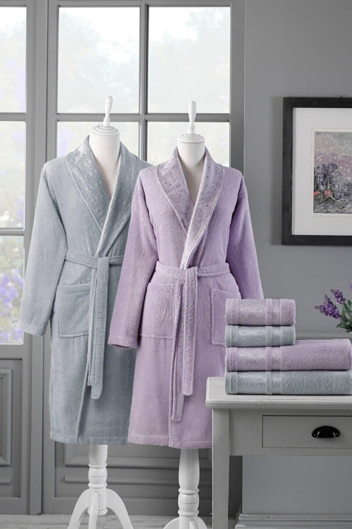 Bathrobe Set Dory Gray Lilac - Swordslife