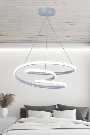 Modern Pendant Lamp Galaxy Silver Case White Light Led Chandelier