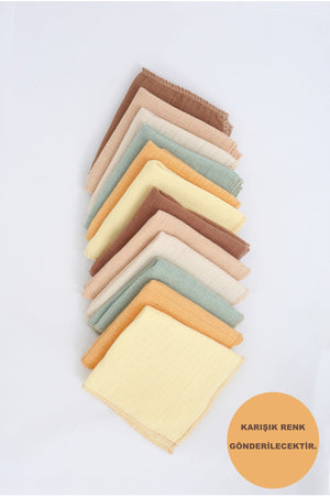 12 Pcs Muslin Mouth Wipes, Sweat Cloth Double Layer Sewn
