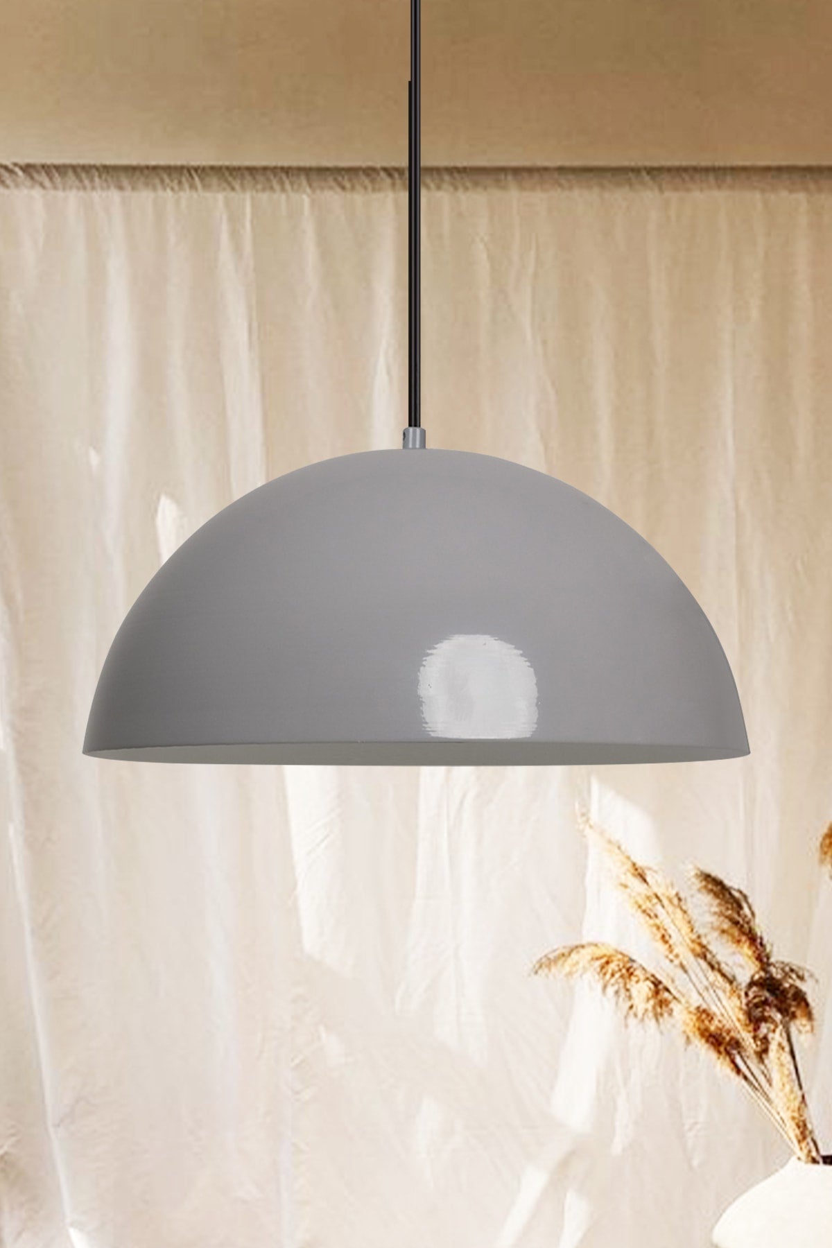 Lipeo Gray Chandelier Single Pendant Lamp Living Room Kitchen Hotel Cafe Lamp Lighting Hairdresser Shop Store
