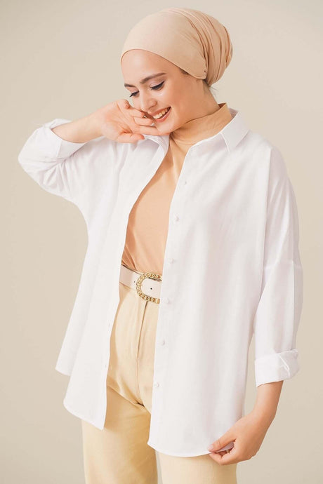 Oversize Basic Shirt White - Swordslife