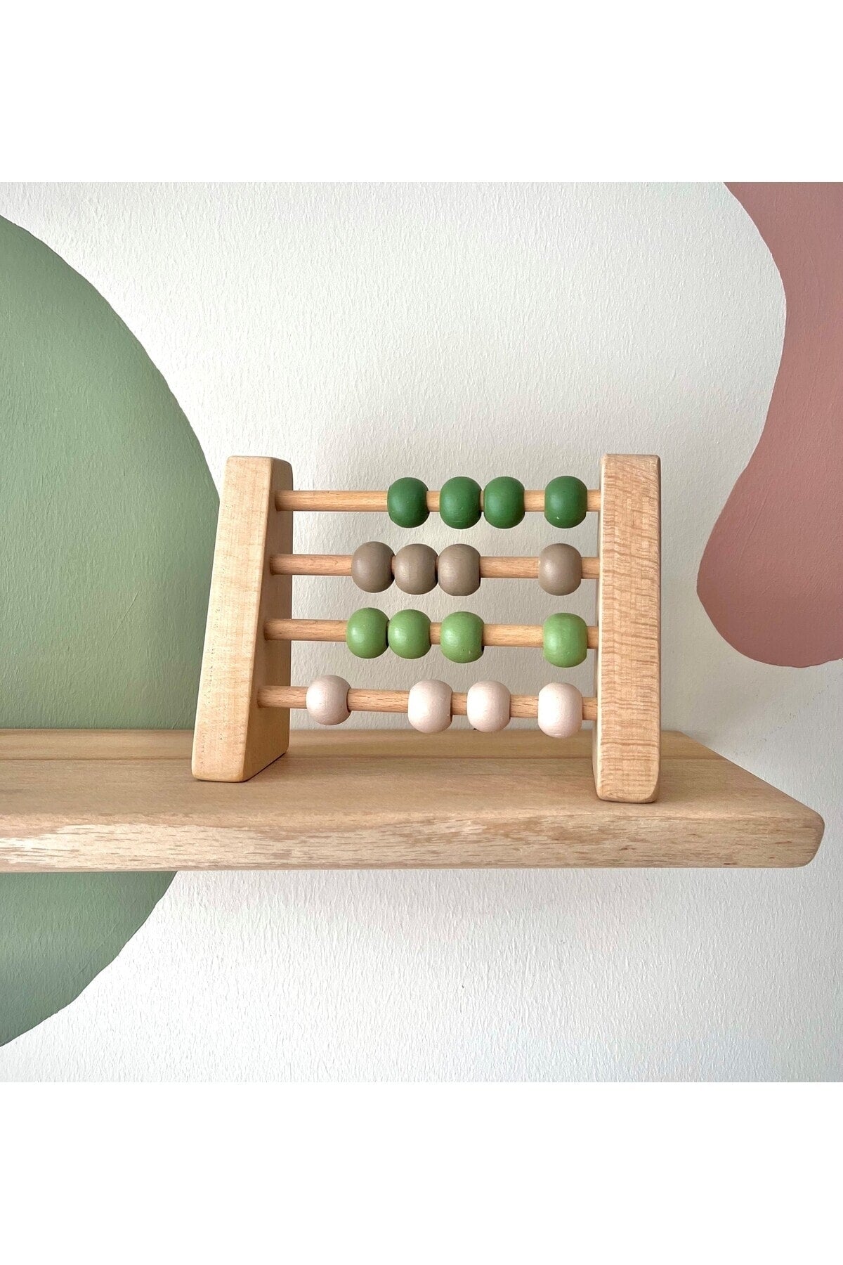 Natural Healthy Wooden Toy Montessori Abacus Analytical Intelligence Mathematics Kids Baby Room Decor