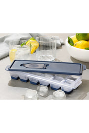 Simply Plastic Ice Tray With Lid 8,9X25,3X3,9Cm Dark Blue