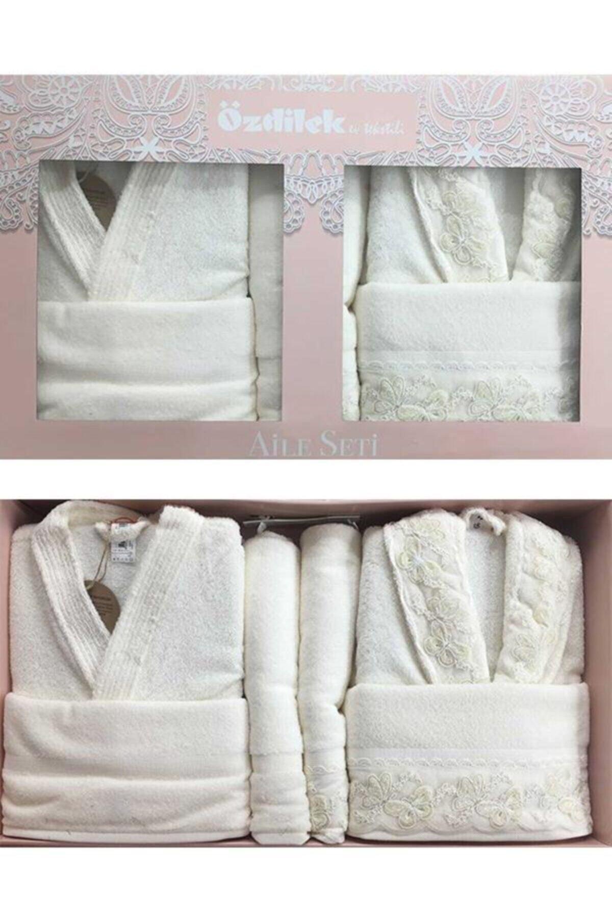 Unisex Cream Wingy Family Set Double Bathrobe Set - Swordslife