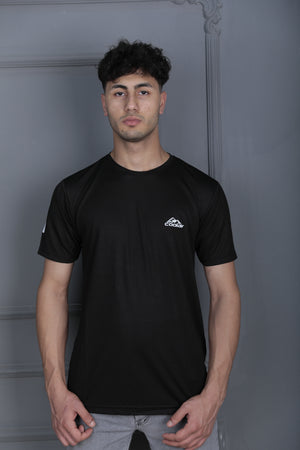 Black Sweat Absorbent Outdoor Performance Sports T-Shirt