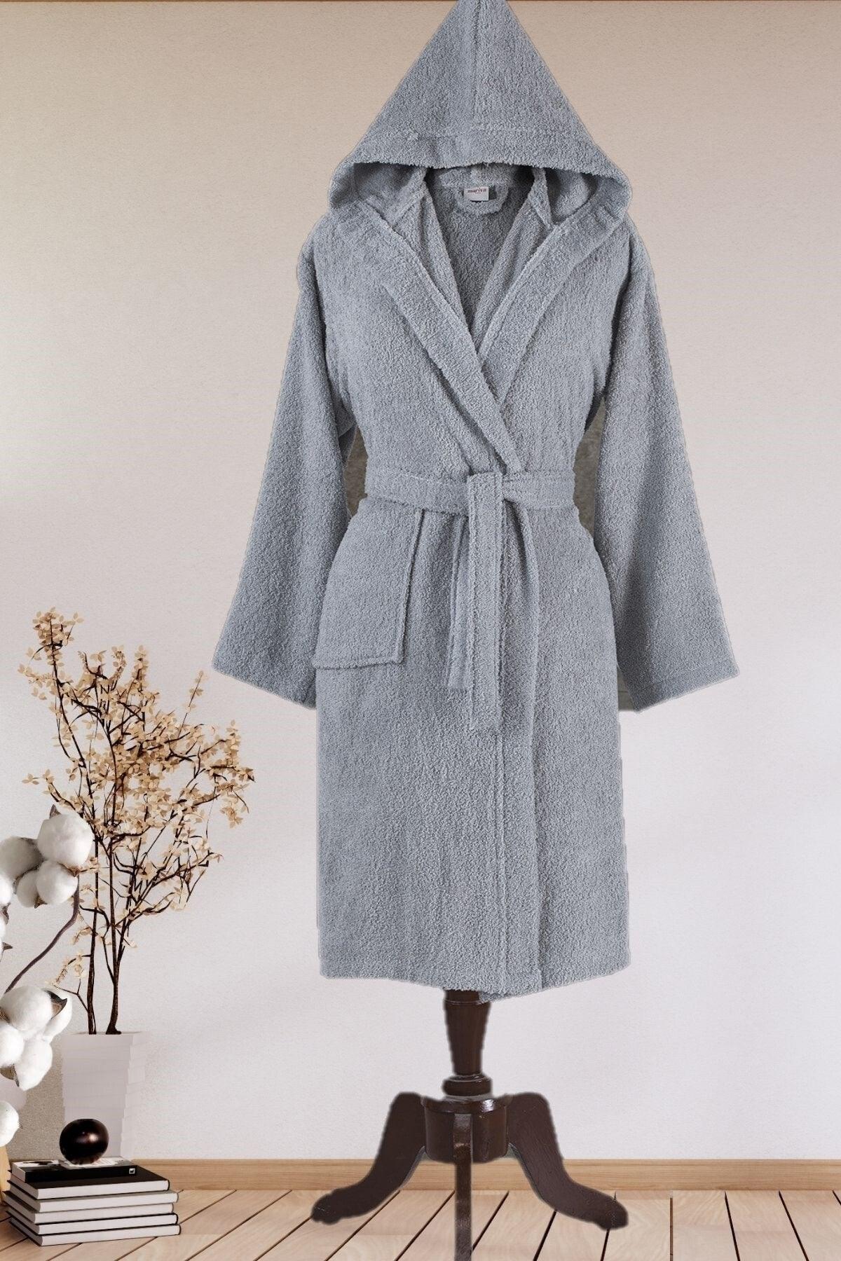 Hooded Bathrobe Gray - Swordslife