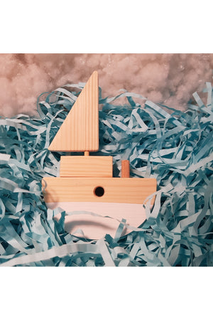 Handmade Wooden Toy Baby Ship Children'S Imagination Gift Toy