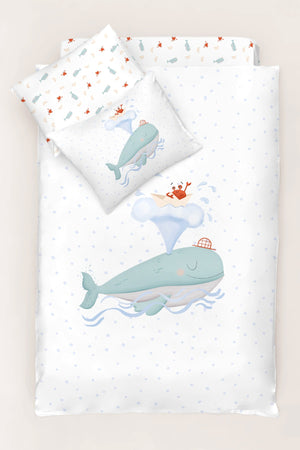 Boubou 100% Cotton Satin Baby Duvet Cover Set