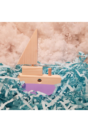 Handmade Wooden Toy Baby Ship Children'S Imagination Gift Toy