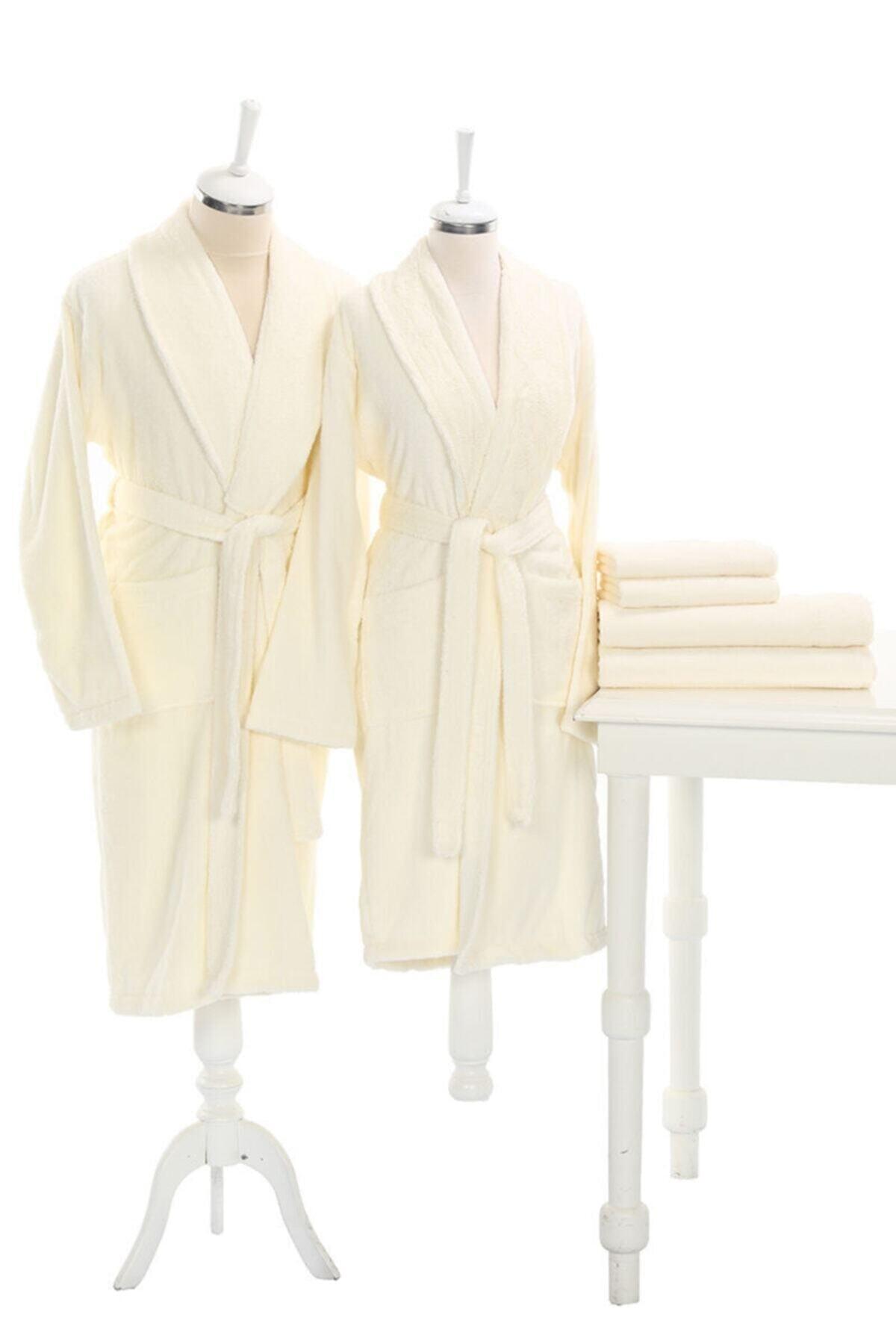 Carmin Cream Family Bathrobe Set - Swordslife