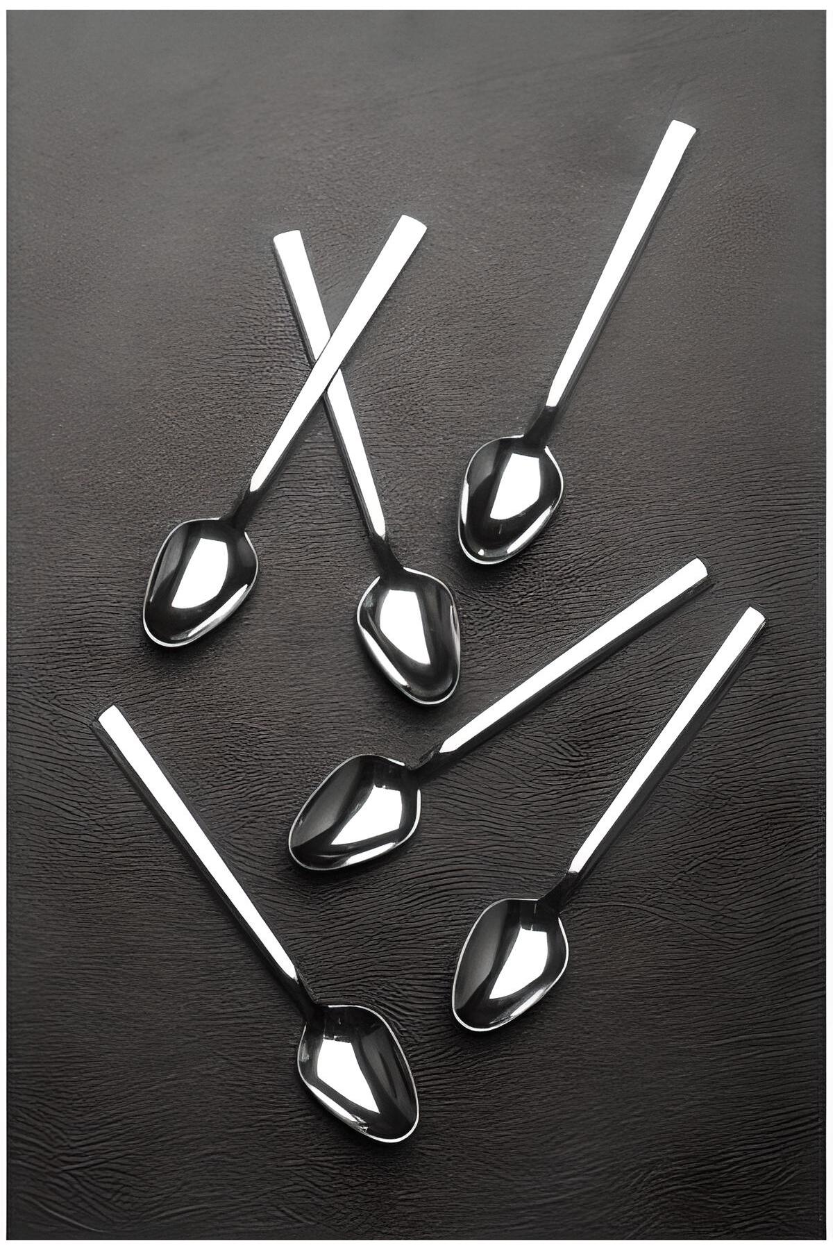 swordslife 6 Pieces Steel Teaspoon Set Stainless Steel