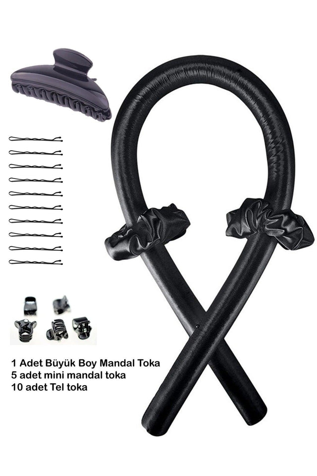 Heatless Hair Styler, Hair Sausage Satin Buckle Set - Swordslife