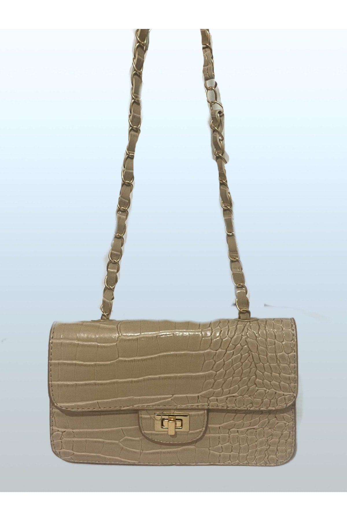 Women's Crocodile Patterned Mini Shoulder Bag