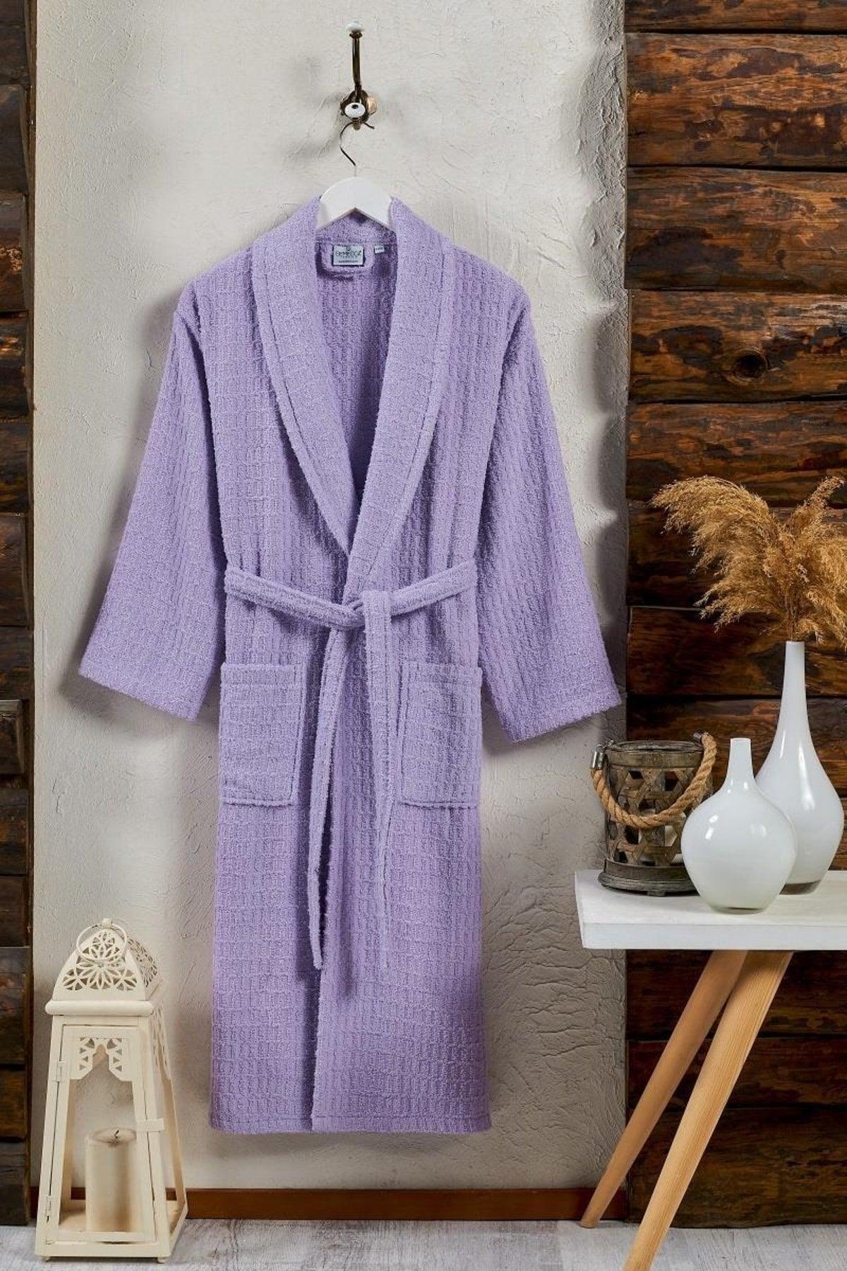 Daıly Patterned Shawl Collar Curl Bathrobe - Swordslife