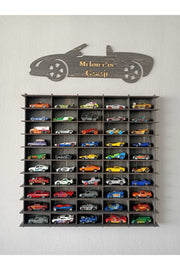 Toy Car Rack 50Pcs Tumbled Black (Suitable For Hotwheels And Matcbox Cars)