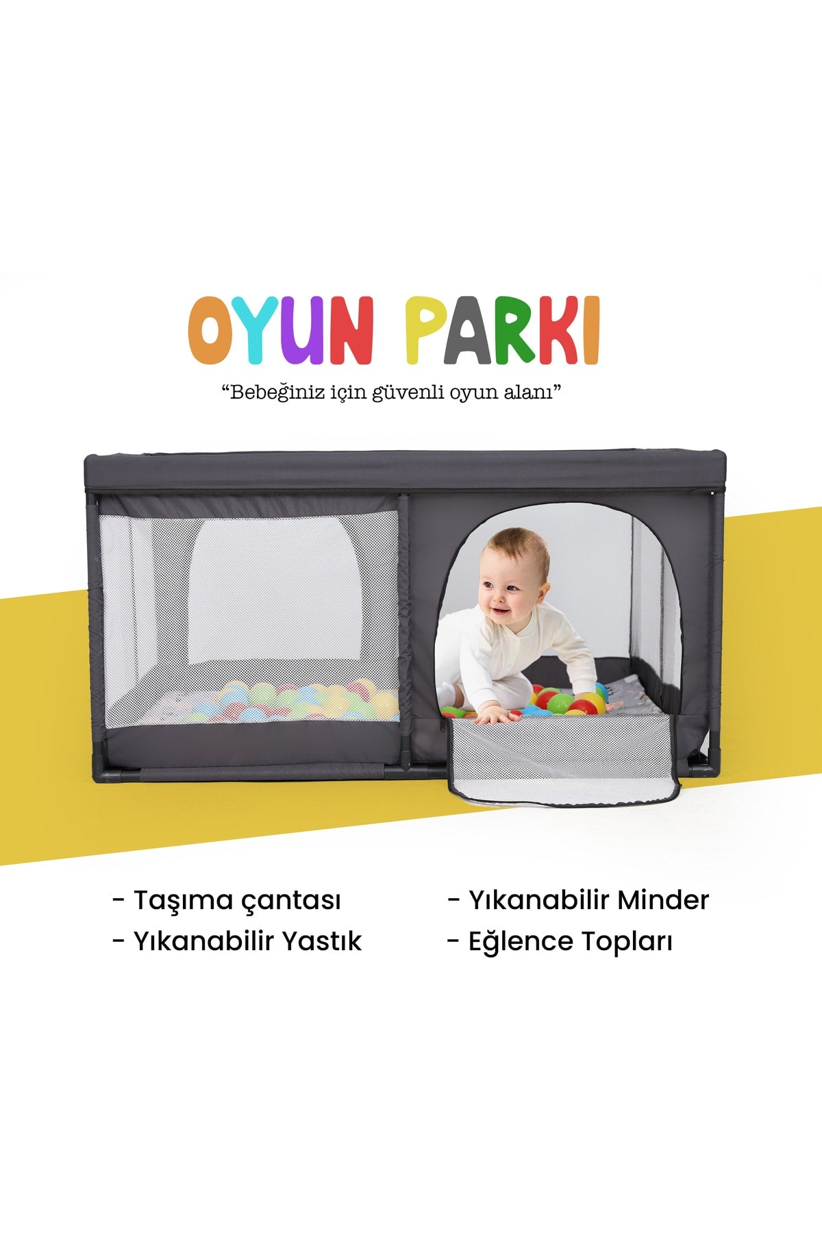 Markadizayn Safe Playpen Playground Baby Play Mat Pilsan Play Balls 125*125